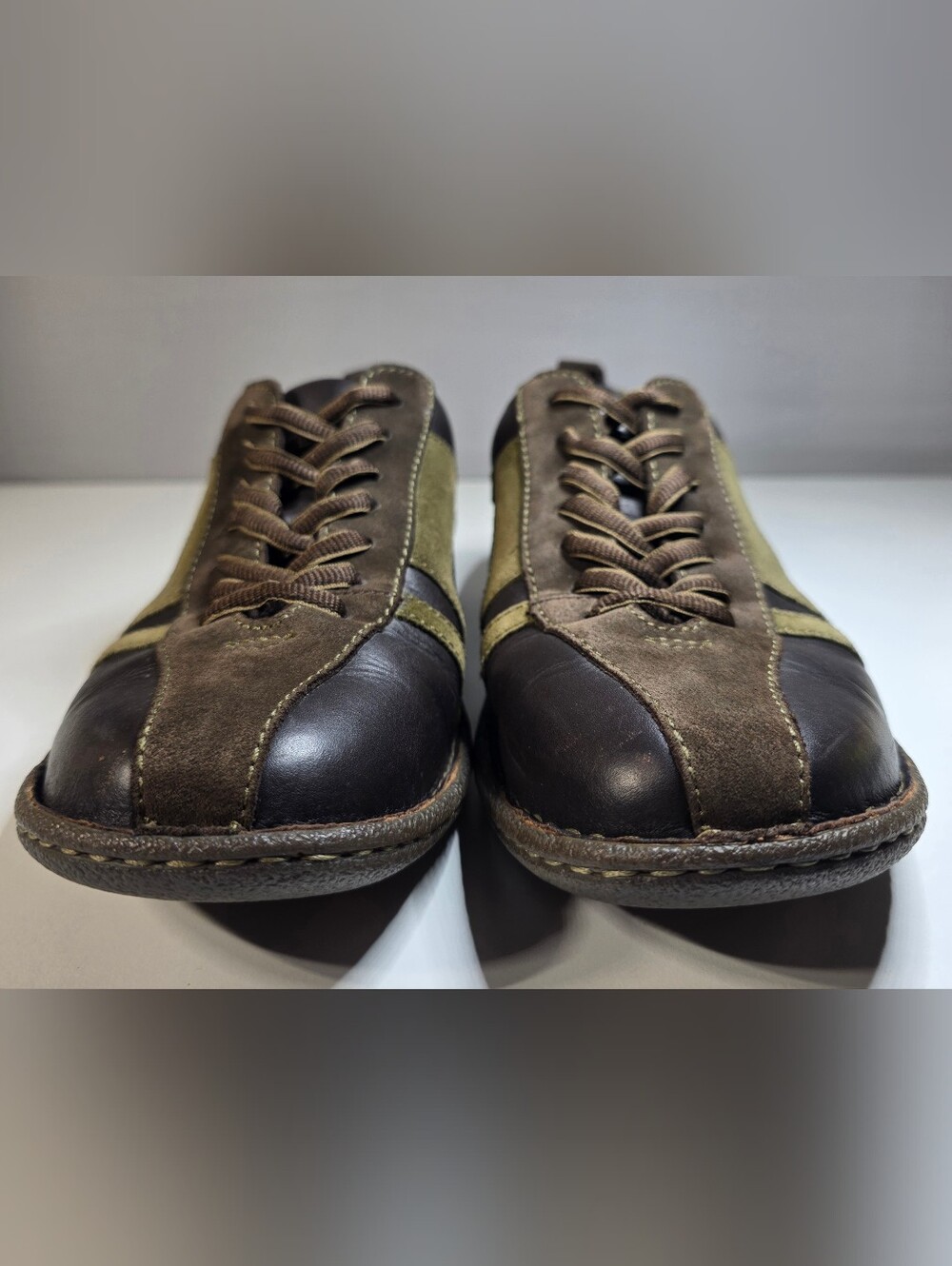 Børn Vintage leather and suede casual Oxfords/Sneakers Men Size 10.5 - Picture 7 of 12